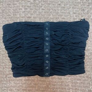 Black Ruched tube top